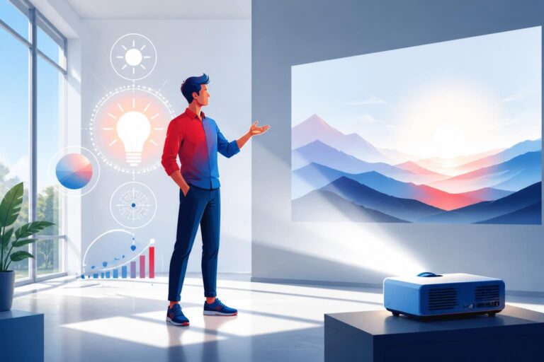 découvrez comment calculer la luminosité idéale en lumens pour un vidéoprojecteur, illustré par un exemple concret dans une salle lumineuse, pour une image claire et nette.