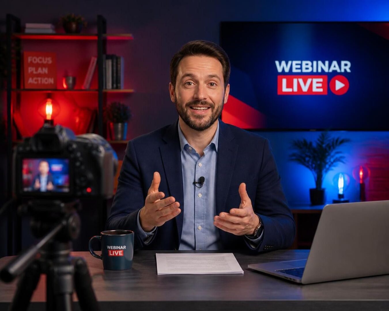 Webinar pro: le setup minimal qui donne un rendu TV (caméra, lumière, micro) 1 découvrez lors de ce webinar pro comment créer un setup minimaliste pour un rendu vidéo de qualité tv, avec les conseils essentiels sur la caméra, l'éclairage et le micro.
