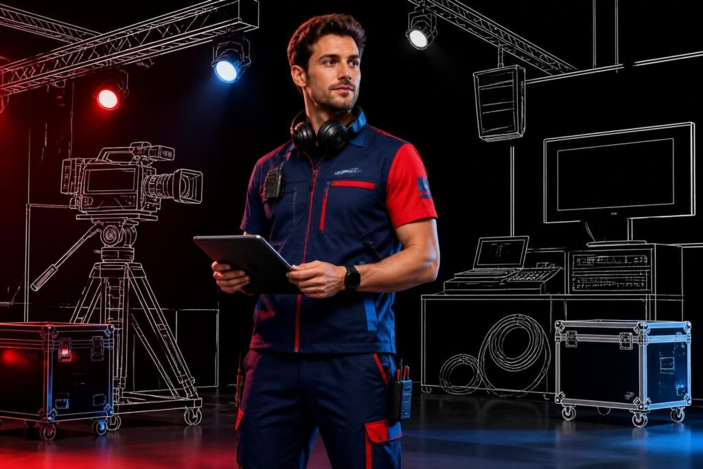 découvrez ce que le 'support technique' doit impérativement couvrir lors d'une location audiovisuelle, expliqué clairement et en détail.